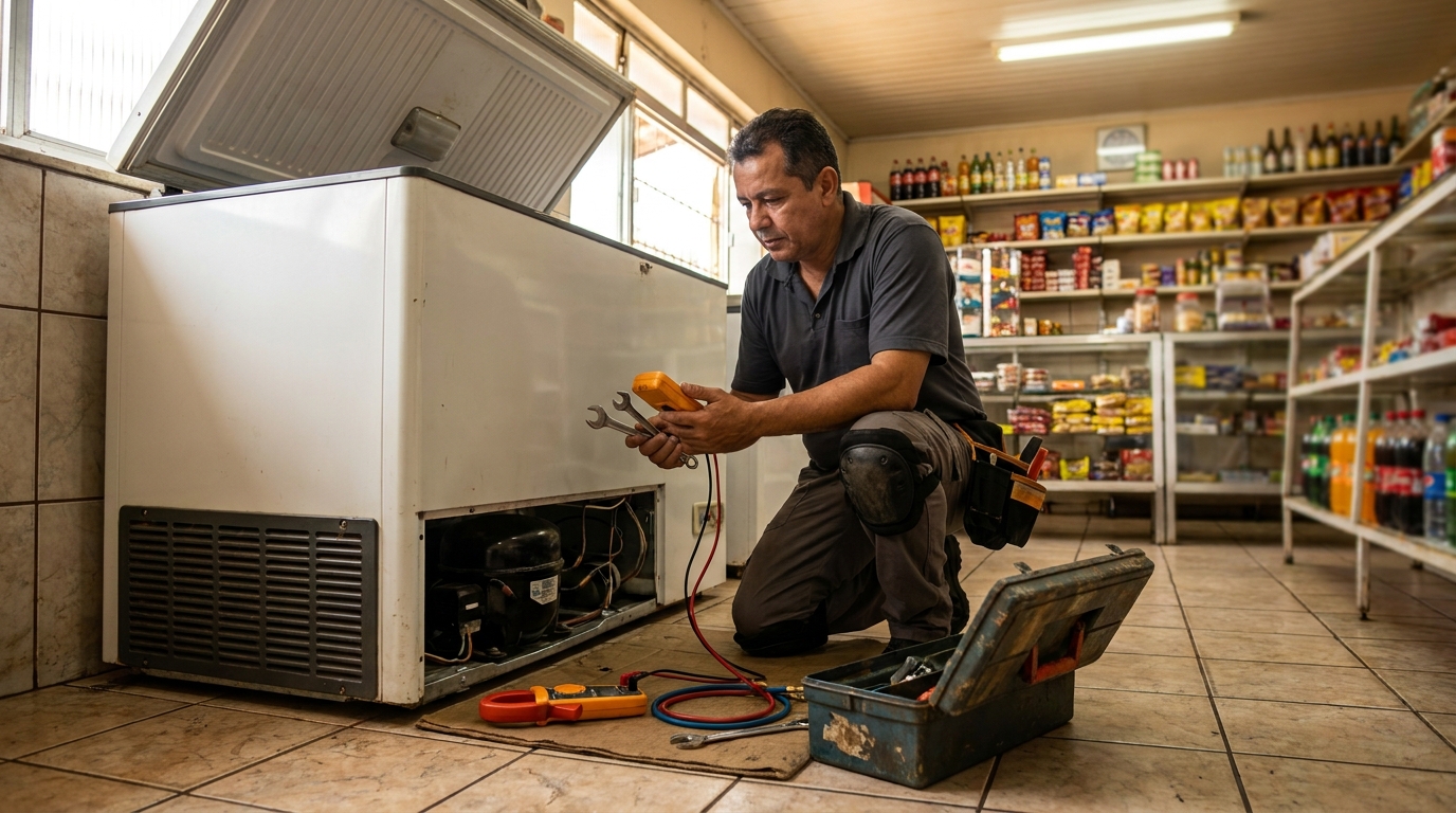 Técnico de conserto de freezer em residência em Arruda, Recife‑PE